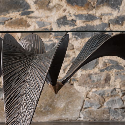 Nikau Cast Bronze Table - 6 seater