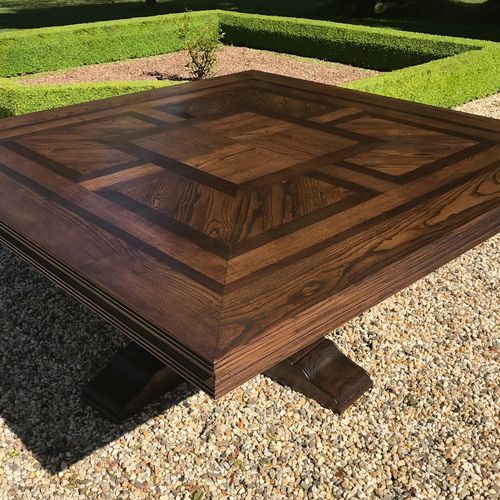 Square Parquetry Dining Table