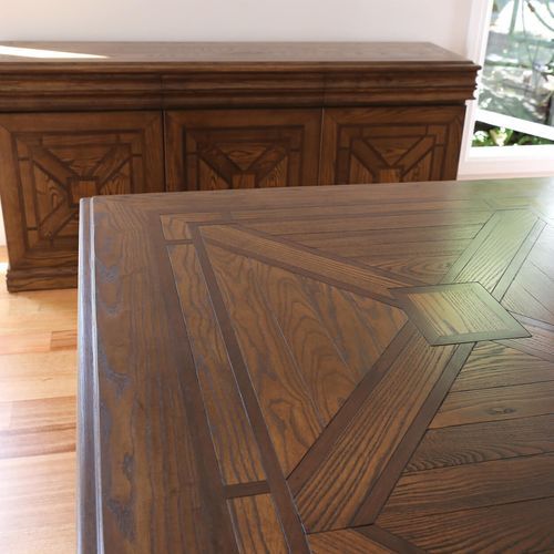 Bespoke Pattern Oak Parquetry Table