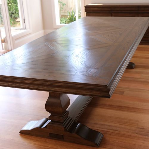 Bespoke Pattern Oak Parquetry Table