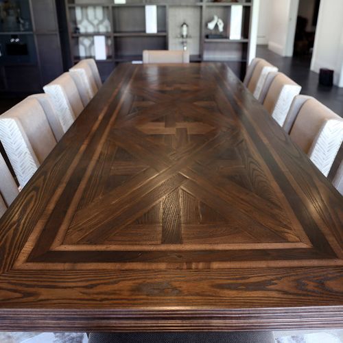 Oak Parquetry Dining Table