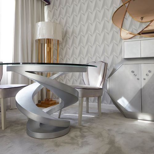Round Spiral Dining Table