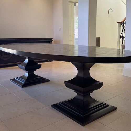 Oval Parquetry Dining Table