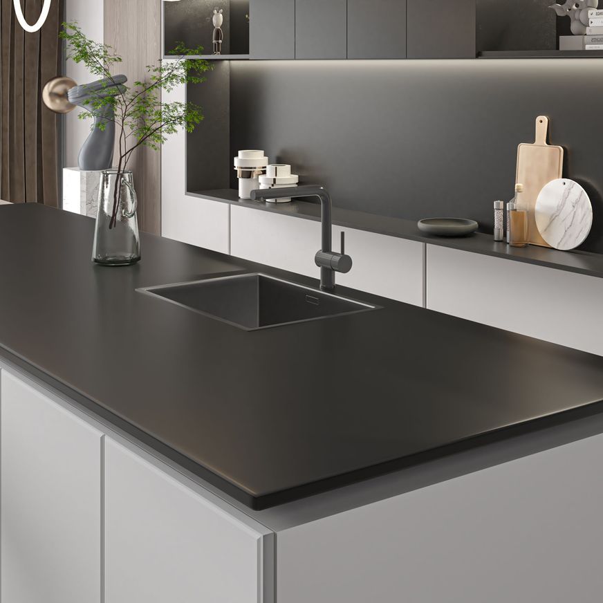 Polar Night Benchtop 20mm - Matt Black