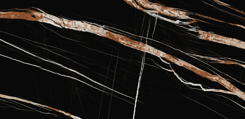Marquina Gold Benchtop - Full-body patterned Matt
