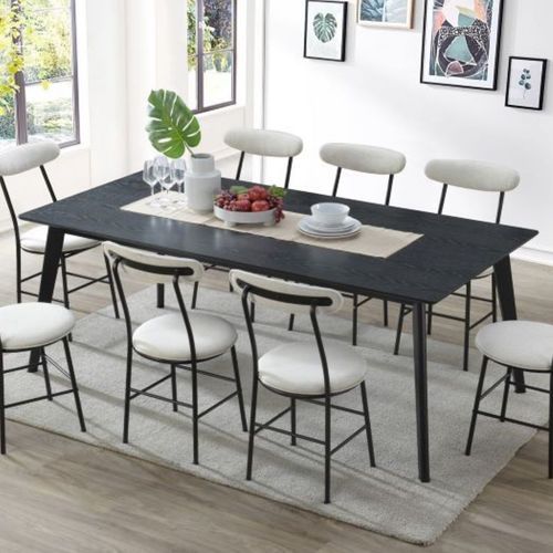 Cannes Hardwood Dining Table | Black | 2000mm