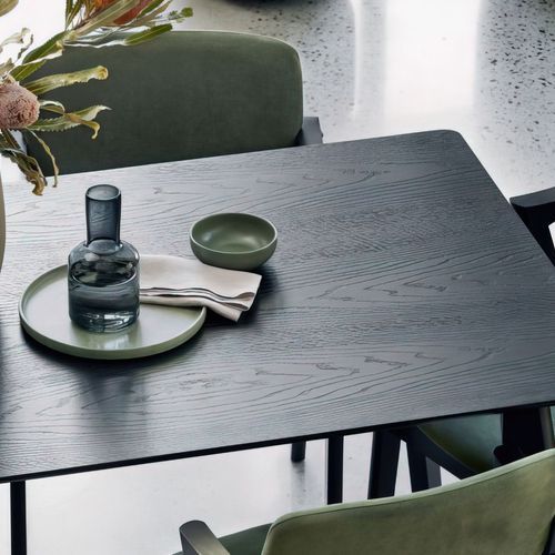 Cannes Hardwood Dining Table | Black