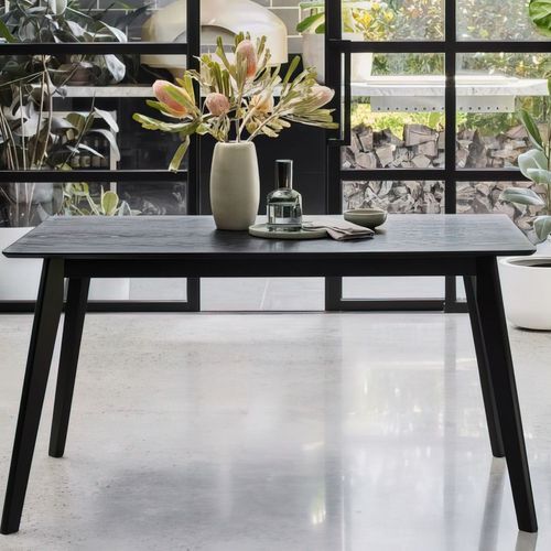 Cannes Hardwood Dining Table | Black