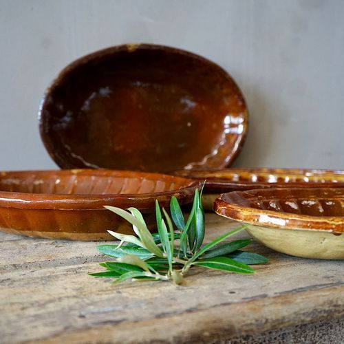French Antique Earthenware Dishes