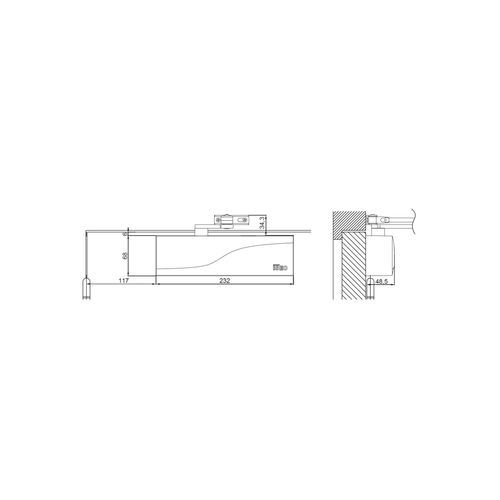 ISEO Hydraulic Door Closer, Standard Arm - IS110
