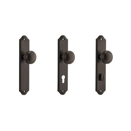 Iver Paddington Door Knob on Shouldered Backplate Signature Brass