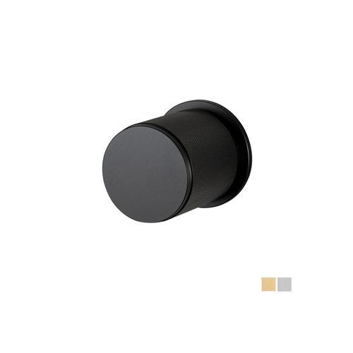 Buster and Punch Cross-Knurl Door Knob on Round Rose