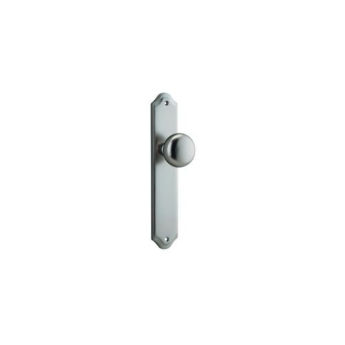 Iver Cambridge Door Knob on Shouldered Backplate Satin Nickel - Customise to your needs