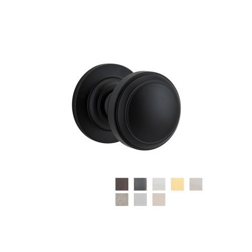 Iver Paddington Door Knob on Round Rose Passage