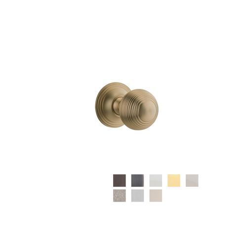 Iver Guildford Door Knob on Round Rose