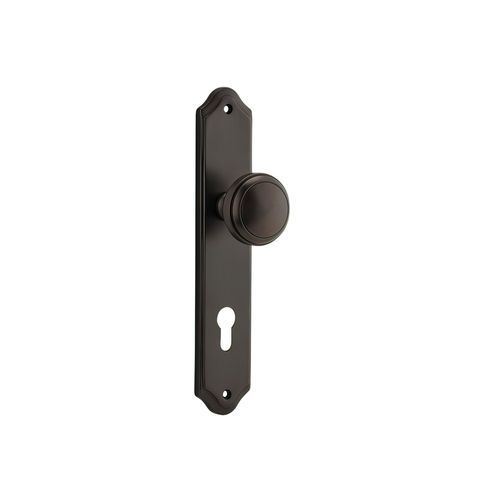 Iver Paddington Door Knob on Shouldered Backplate Signature Brass