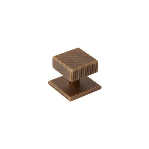 Armac Martin - Digbeth Square Cabinet Knob with Plate