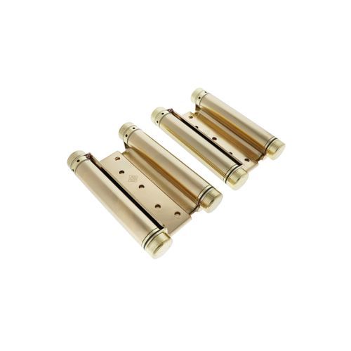 HFH Double Action Spring Door Hinge 150mm Polished Brass 4150-155