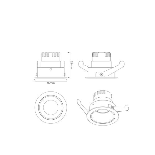 IBL Dark Round 60 Downlight
