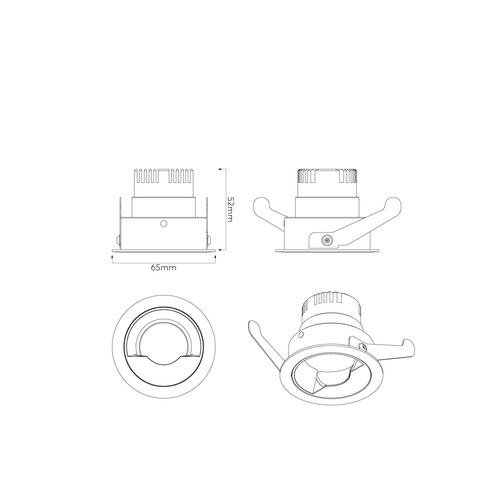 IBL Dark Round 60 Wall Wash Downlight