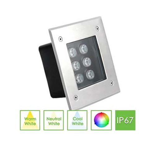 6W Square Inground Uplight