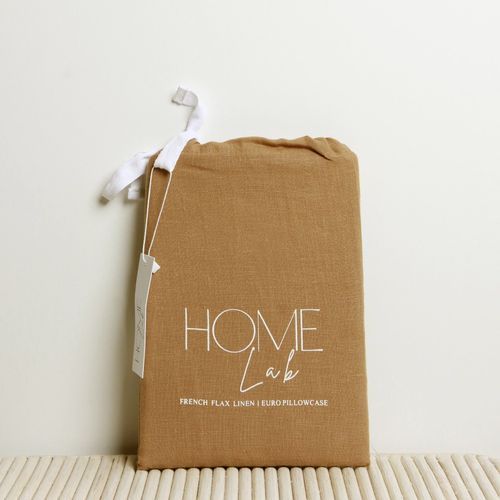 100% French Flax Linen Euro Pillowcase - Ginger