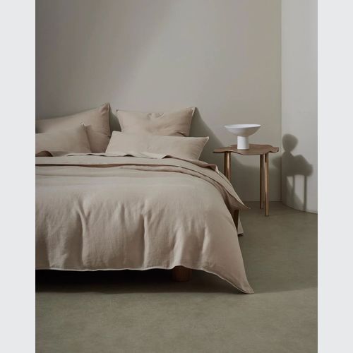 Ravello Linen Quilt Cover - Shell | Weave Home Bed Linen