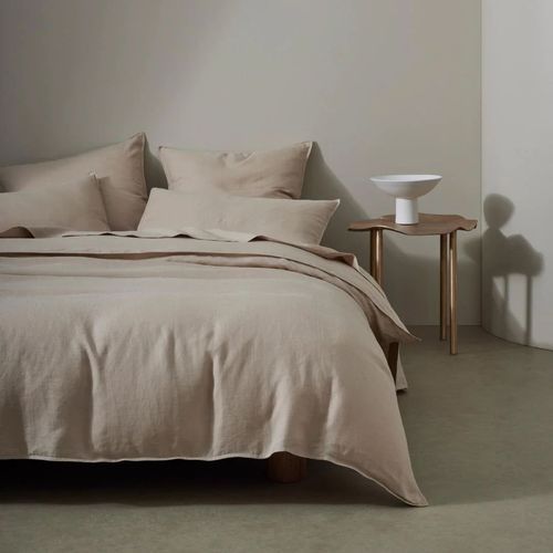 Ravello Linen Quilt Cover - Shell | Weave Home Bed Linen