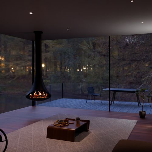 VisionLINE Cove Suspended LCD Electric Fire