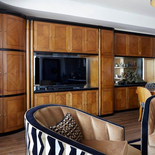 Art Deco Curved Door Wall Unit