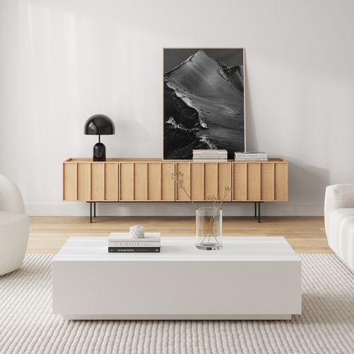 Linea 200cm TV Entertainment Unit | Natural Oak