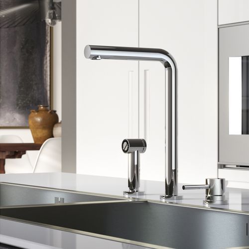 Buddy 3 Hole Kitchen Mixer With Rinse Spray