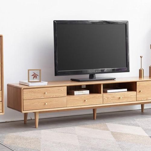 Oslo Natural Solid Oak Large Entertainment Unit