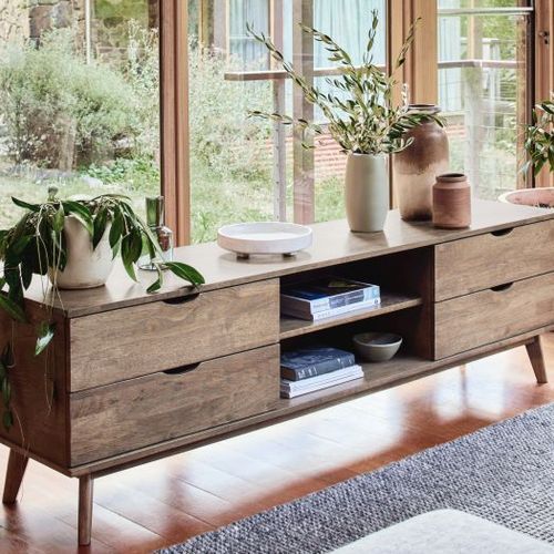 Paris Hardwood TV Unit | Entertainment Unit | Walnut