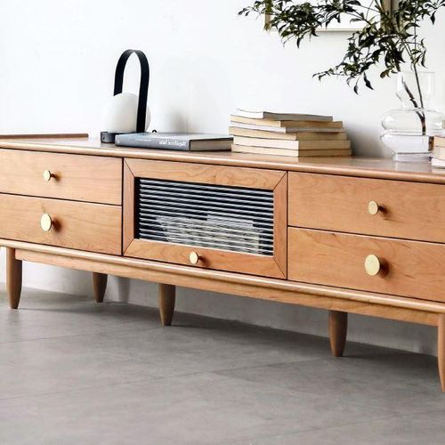 Prunus Solid Cherry Medium Entertainment Unit