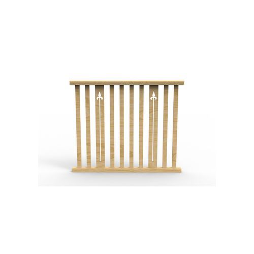BS465ASS Slat & Motif Assembled Level Balustrade