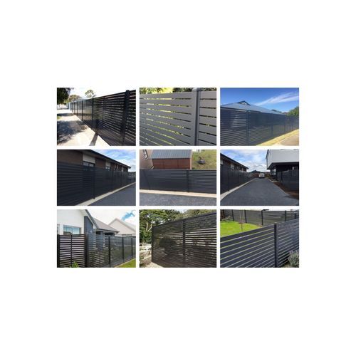 Aluminium Slat Privacy Fence Panel - Horizontal