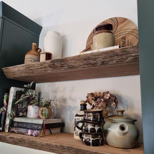 Hardwood Mantle & Shelves