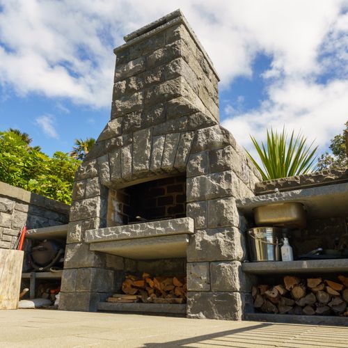 Stone Fireplaces & Chimneys