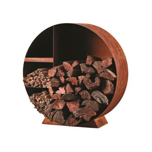 1000 Corten Wood Stacker Round