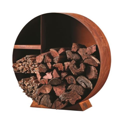 1000 Corten Wood Stacker Round