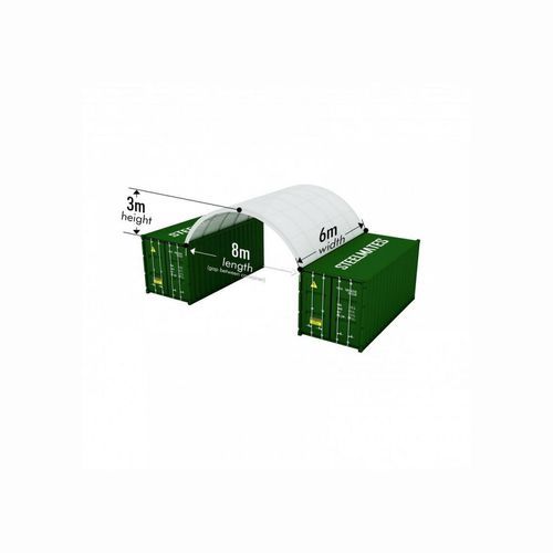 20FT Steel Structure Container Dome Shelter - 8m Length
