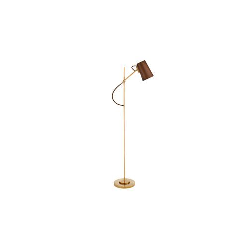 Benton Floor Lamp – Brass / Saddle