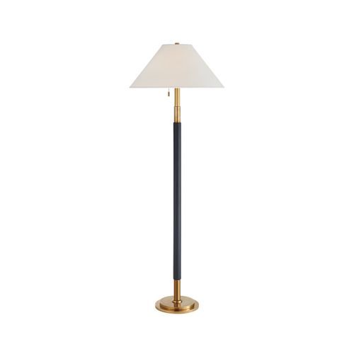 Garner Floor Lamp – Natural Brass/Navy