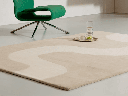 Marimekko Seireeni - Warm Beige | 100% Wool Designer Floor Rug
