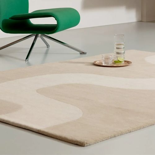 Marimekko Seireeni - Warm Beige | 100% Wool Designer Floor Rug