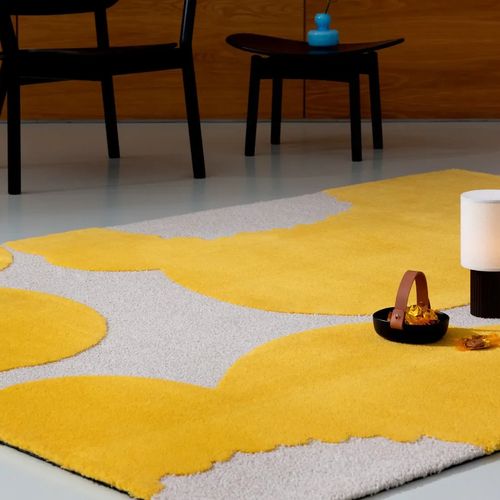 Marimekko Iso Unikko - Yellow | 100% Wool Designer Floor Rug