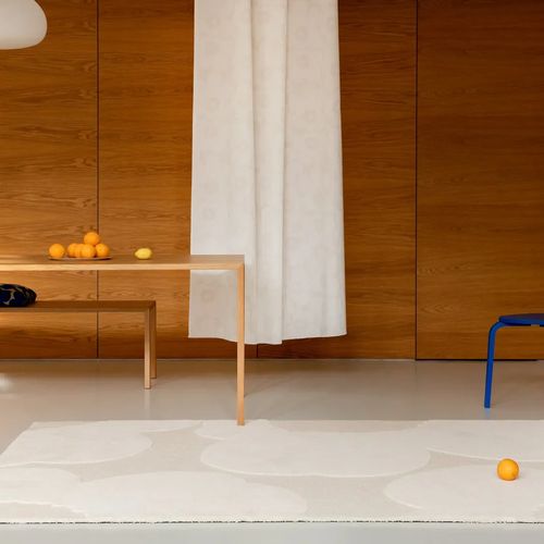 Marimekko Iso Unikko - Natural White | 100% Wool Designer Floor Rug