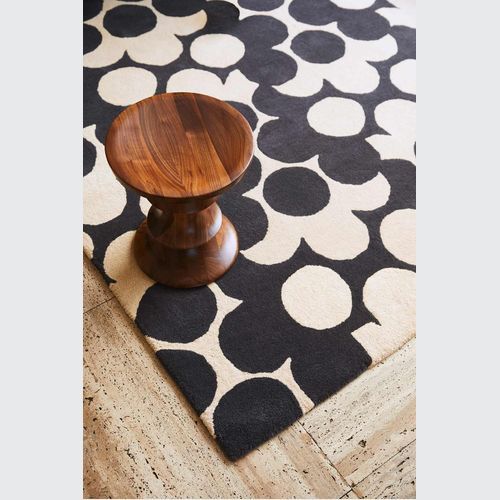 Puzzle Flower Rug - Slate | Orla Kiely Designer Floor Rug