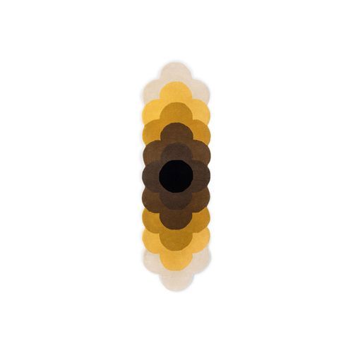 Orla Kiely Optical Flower Rug - Dandelion | 100% Wool Runner Floor Rug